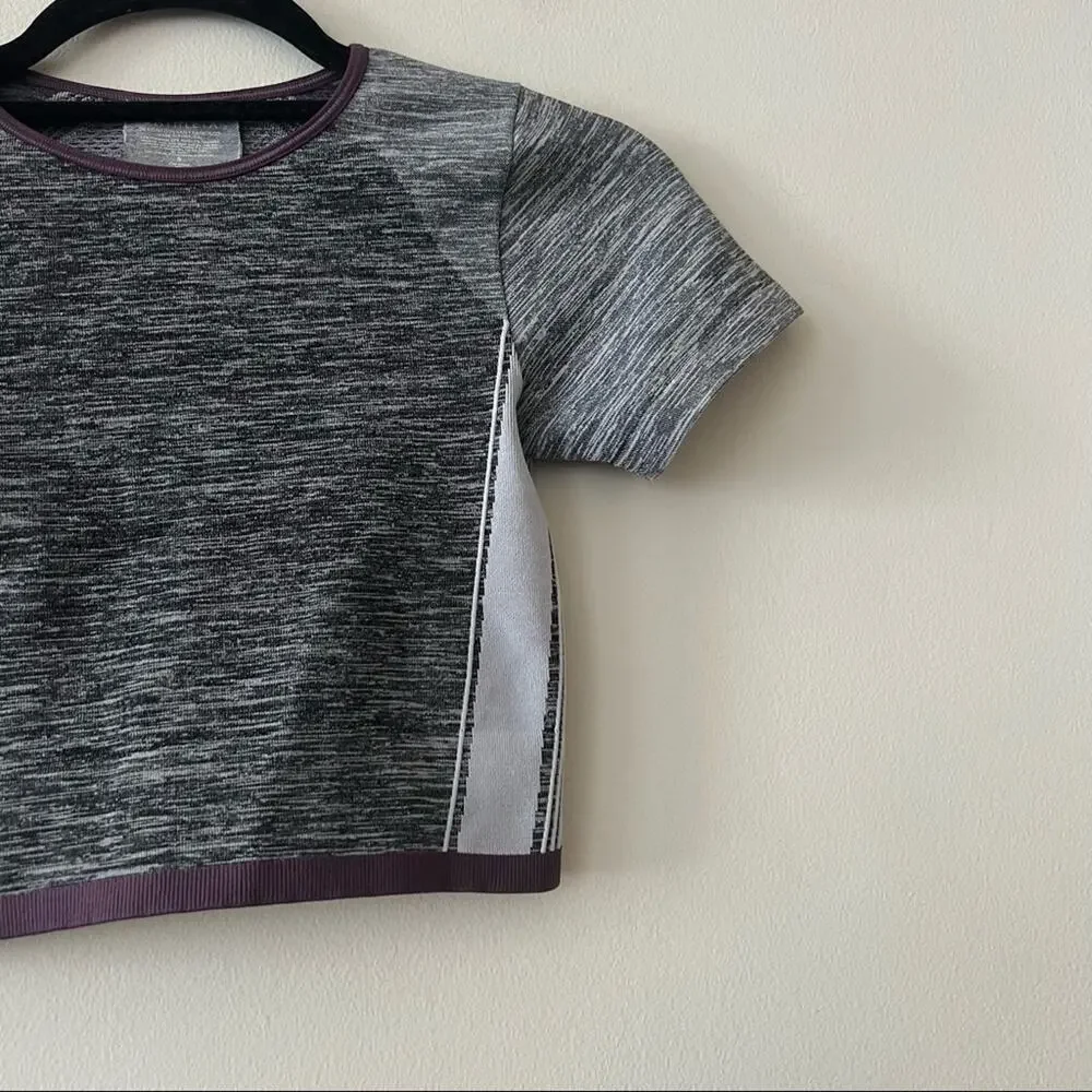 Athleta Grey Impact Seamless Cropped Tee